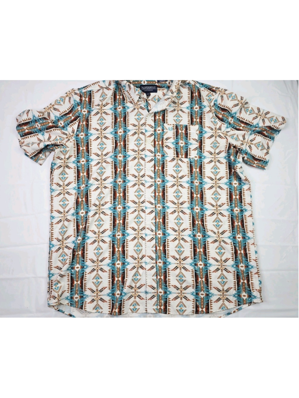 Panhandle Slim short-sleeve button-down shirt Southwestern Aztec Design XXL
